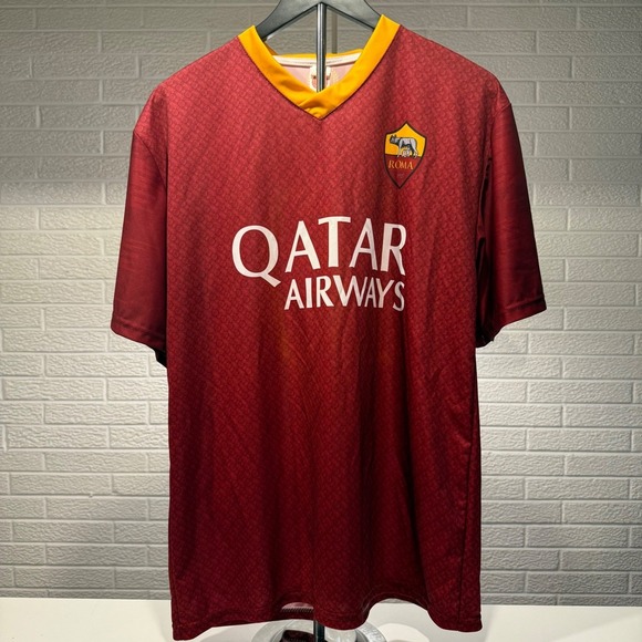 AS Roma Totti #10 Soccer Jersey Qatar Airways Football Shirt Large L New - Picture 1 of 6